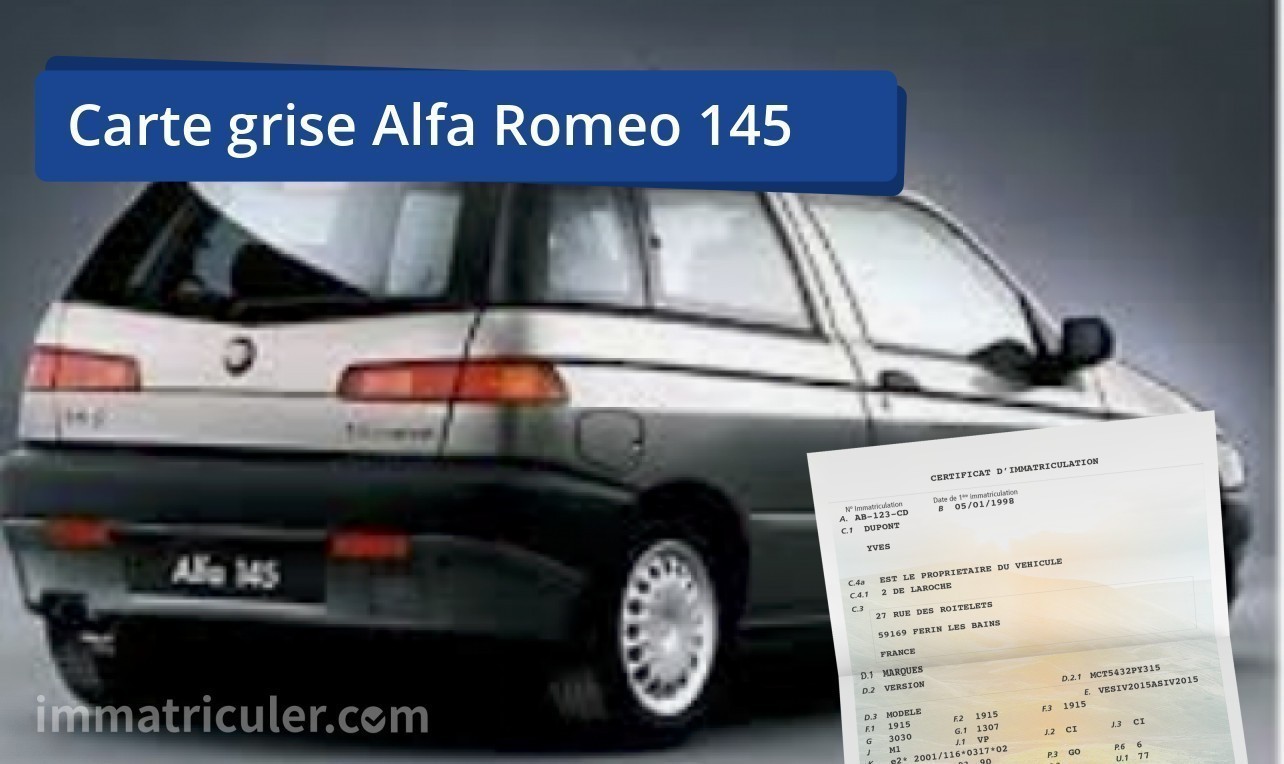 prix carte grise alfa-romeo 145-3