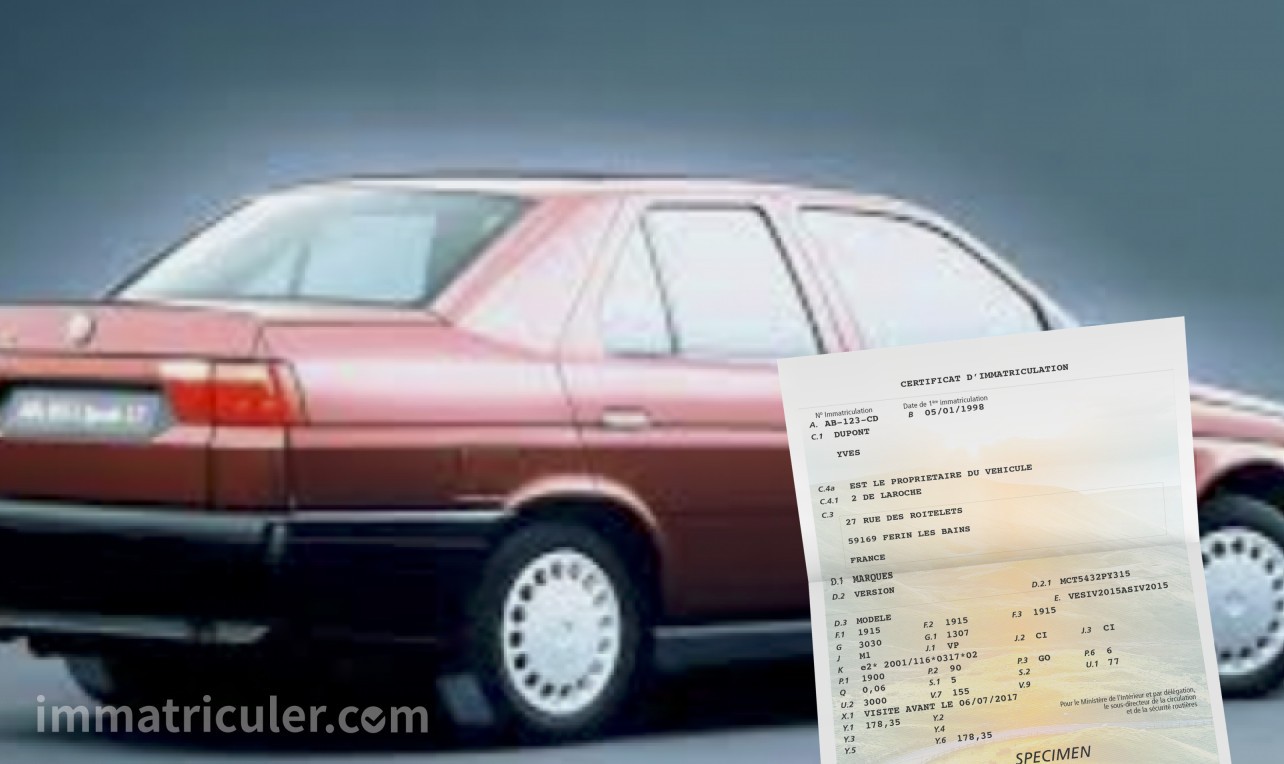 prix carte grise alfa-romeo 155-3