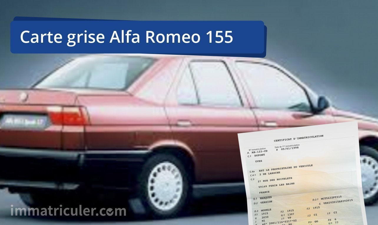 prix carte grise alfa-romeo 155-3