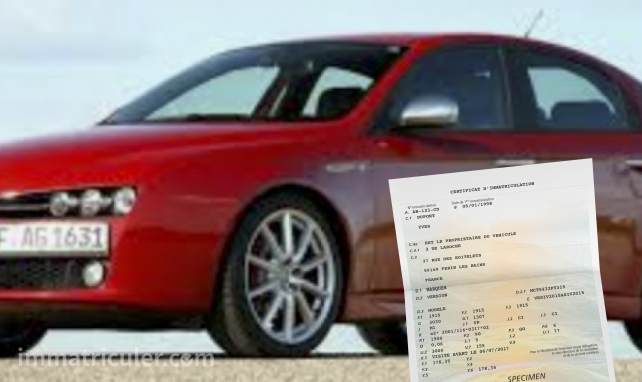 prix carte grise alfa-romeo 159-3