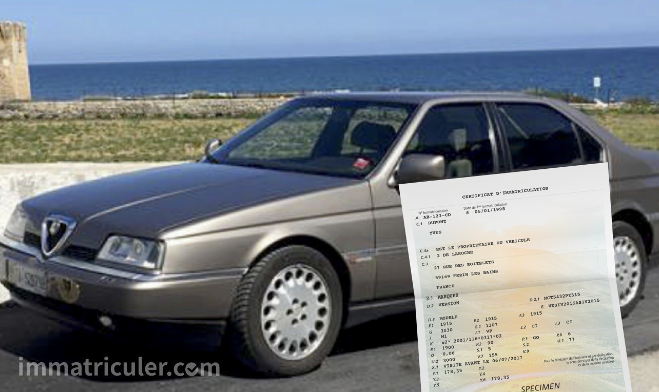 prix carte grise alfa-romeo 164-3