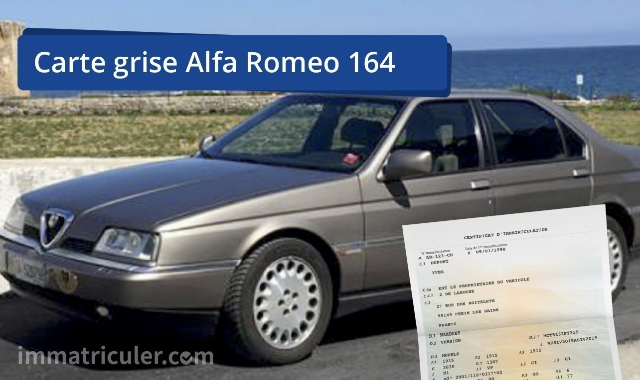 prix carte grise alfa-romeo 164-3