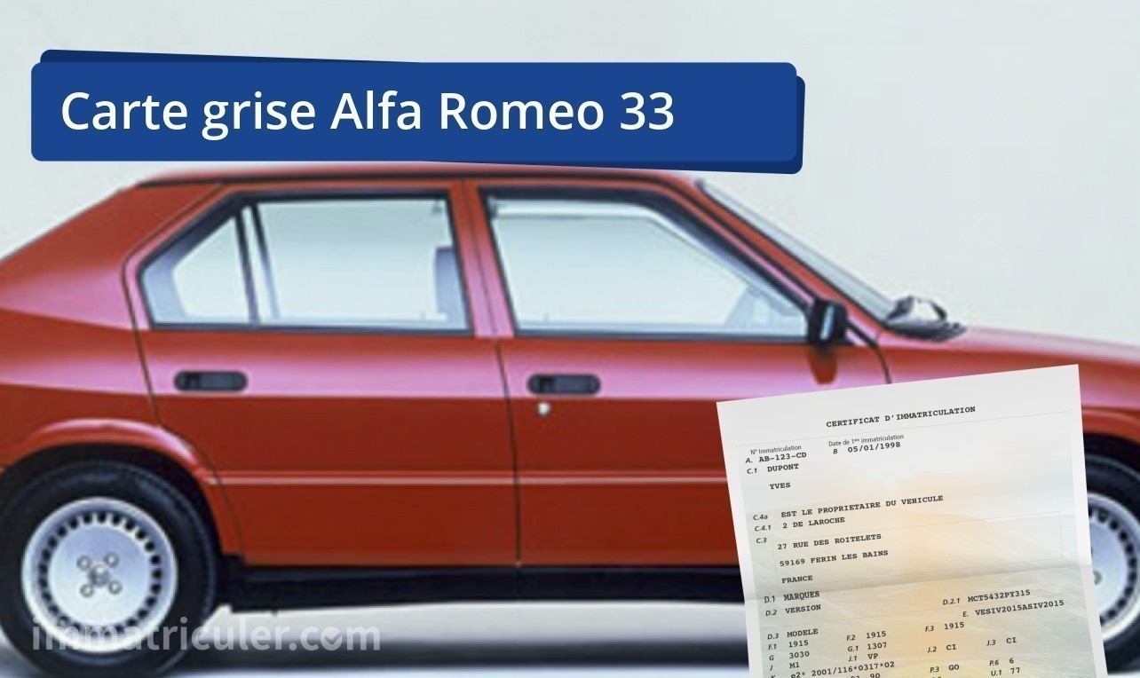 prix carte grise alfa-romeo 33-3
