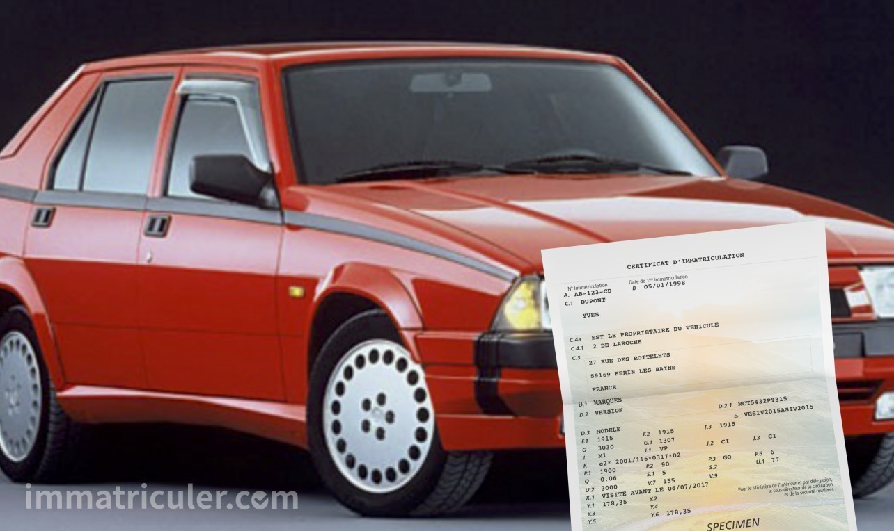 prix carte grise alfa-romeo 75-3