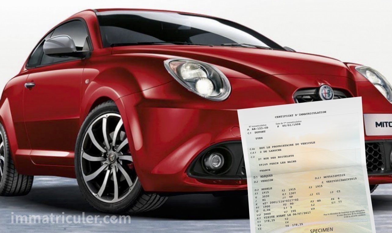 prix carte grise alfa-romeo mito-3