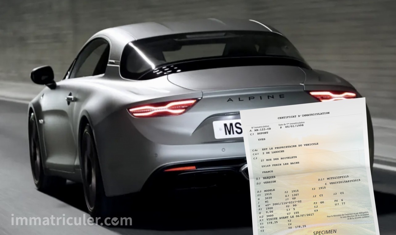 prix carte grise alpine a110-4