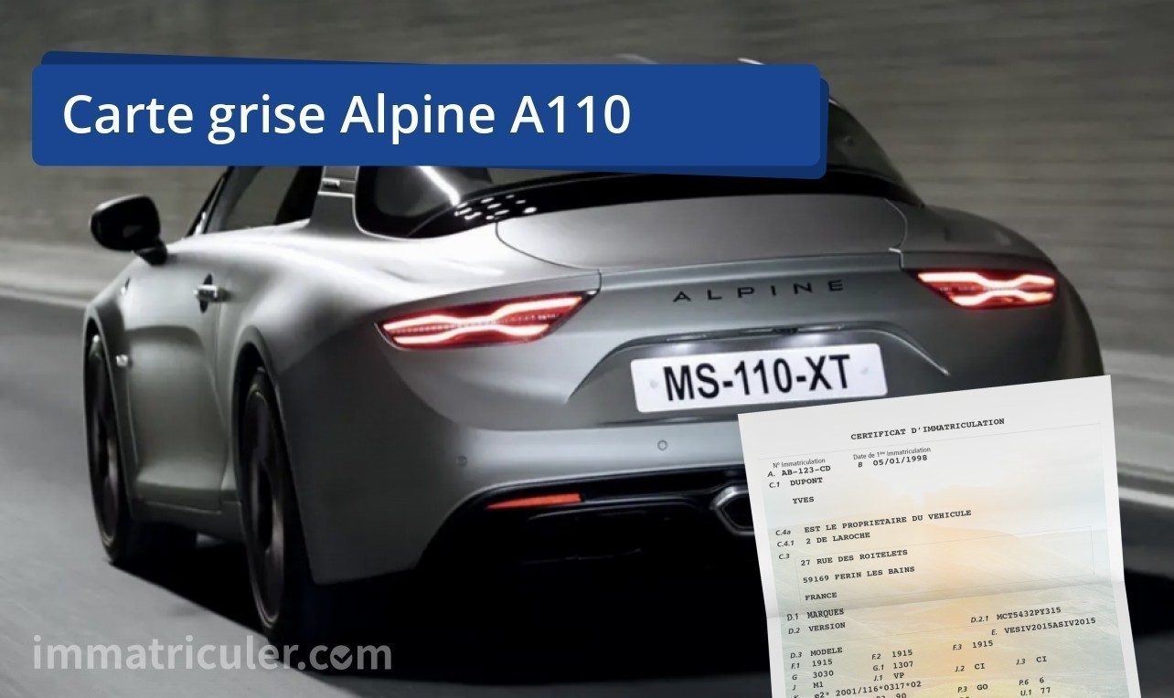 prix carte grise alpine a110-4
