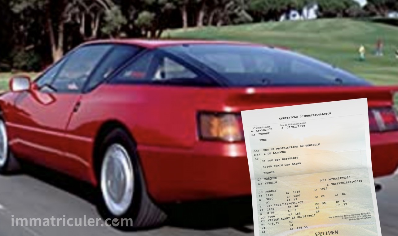 prix carte grise alpine a610-4