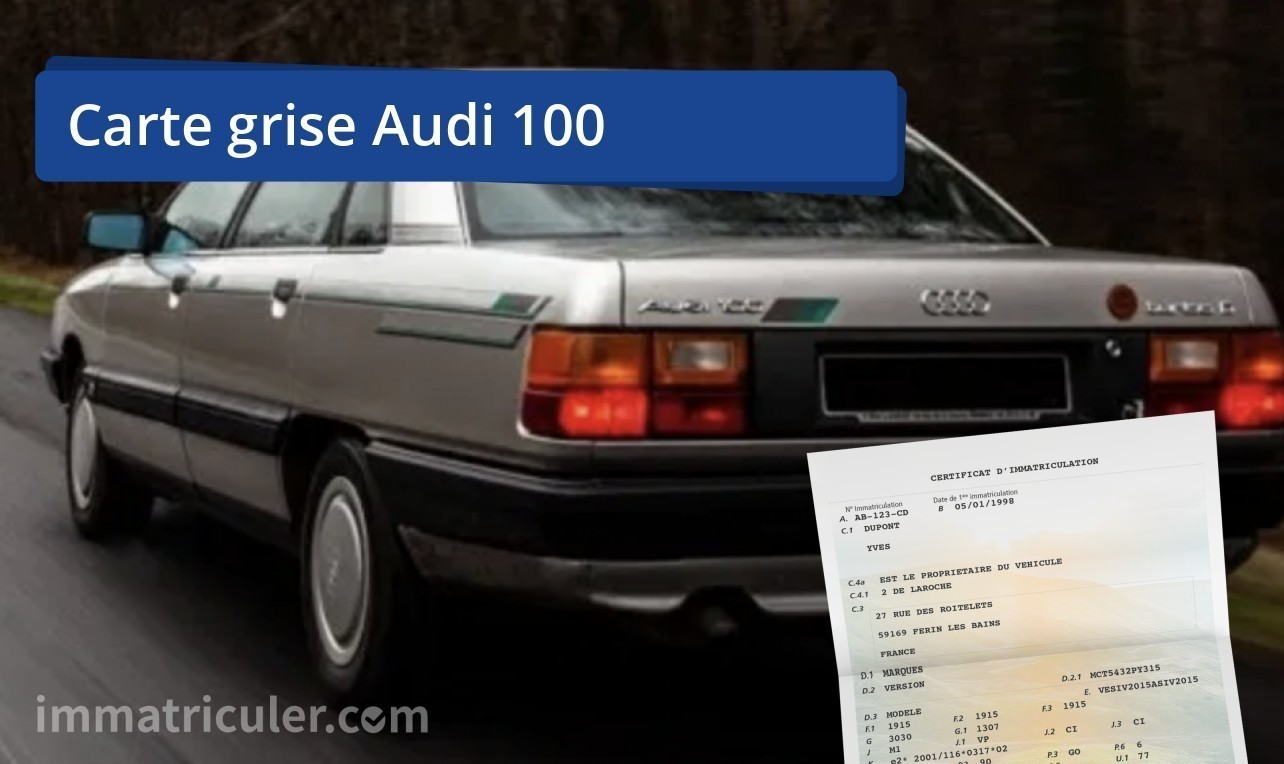 prix carte grise audi 100-10