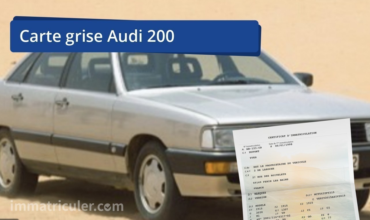 prix carte grise audi 200-10