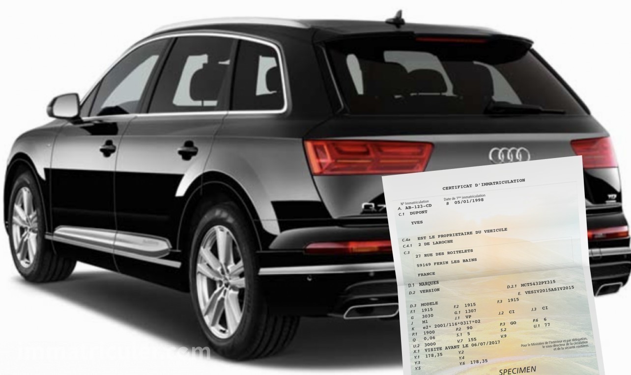 prix carte grise audi q7-10