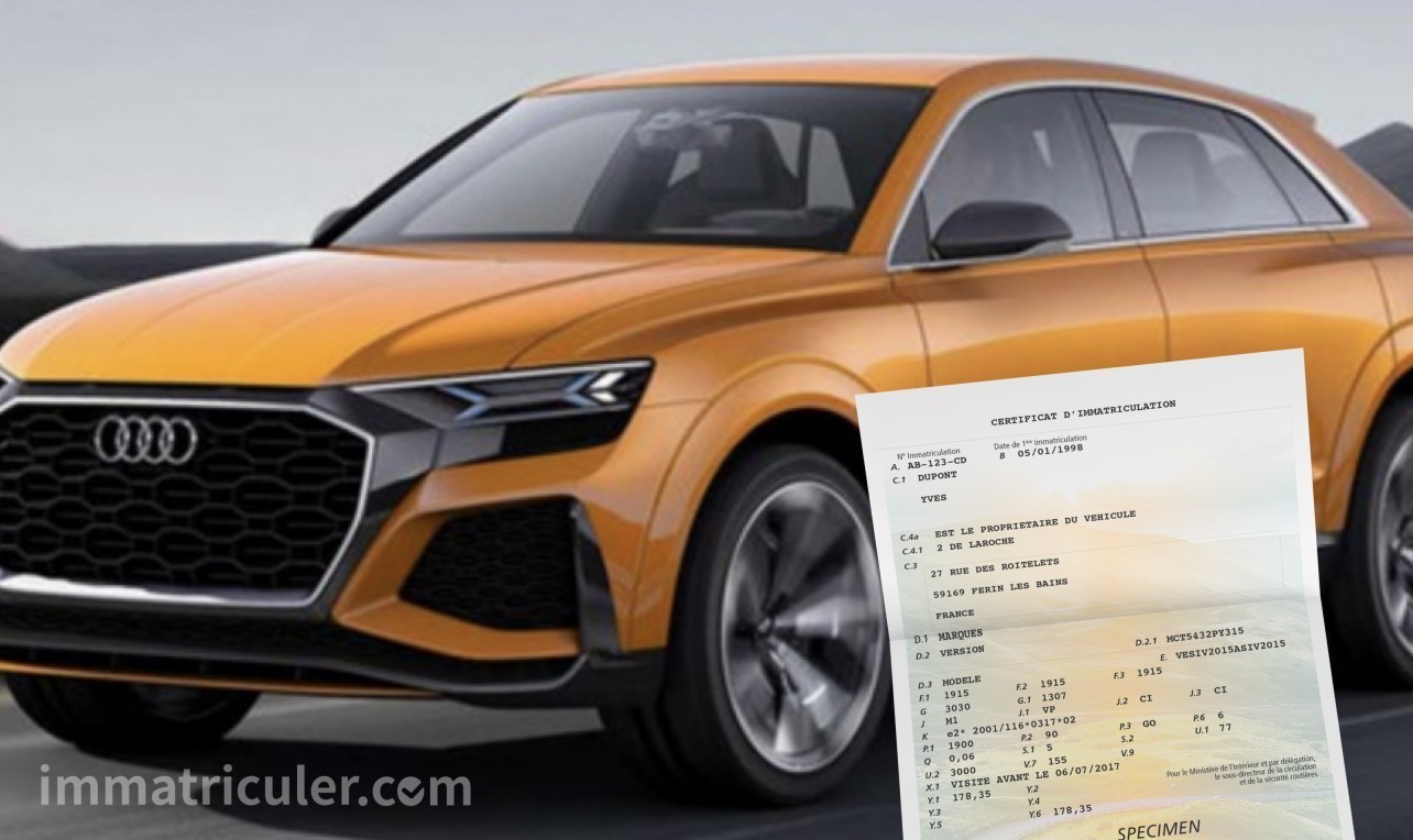 prix carte grise audi q8-10