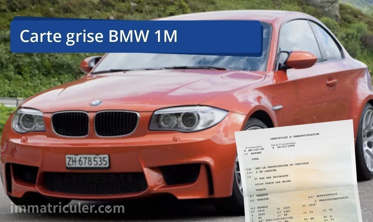 prix carte grise bmw 1m-18