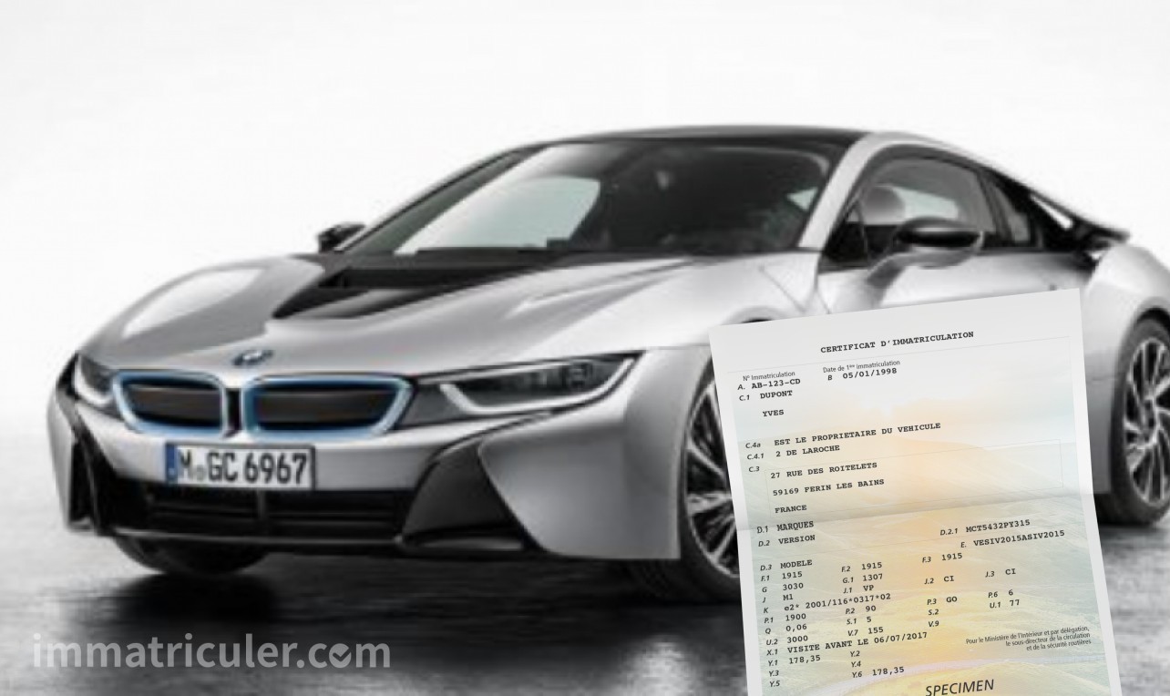 prix carte grise bmw i8-18