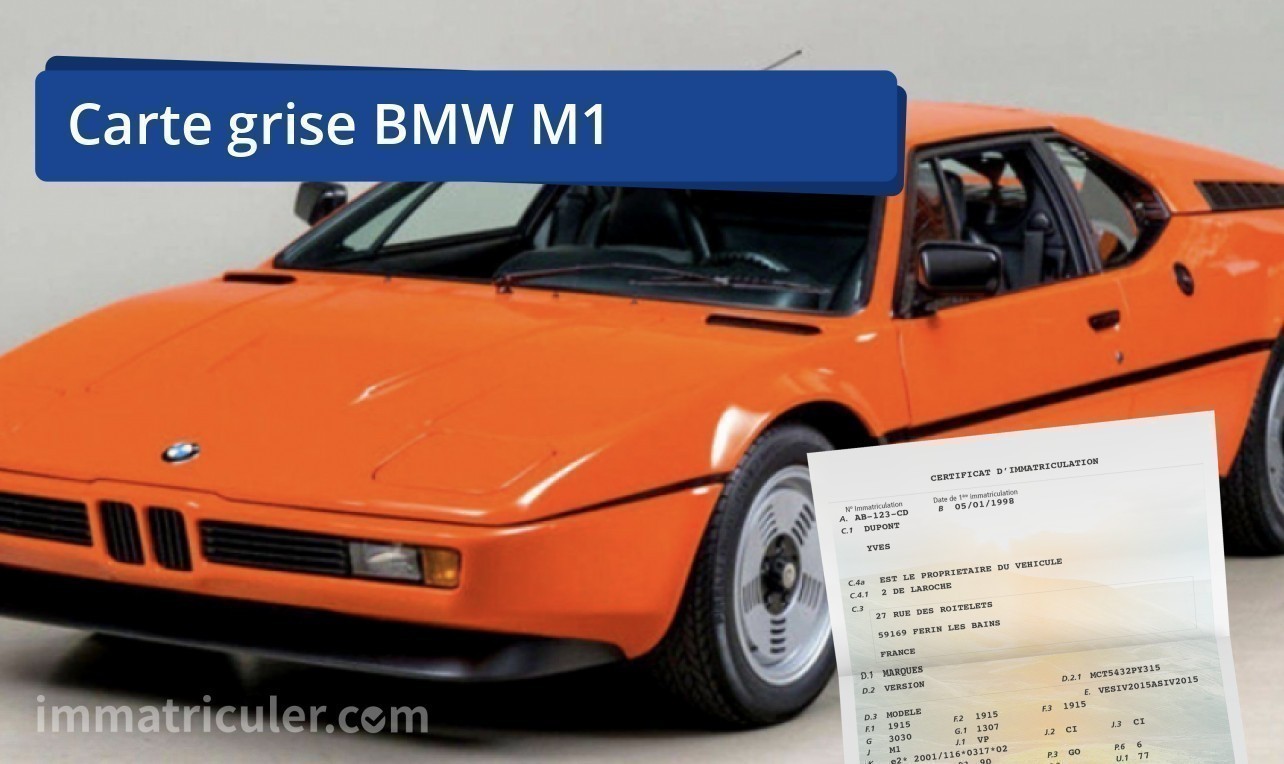 prix carte grise bmw m1-18