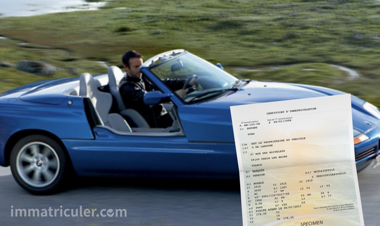 prix carte grise bmw z1-18