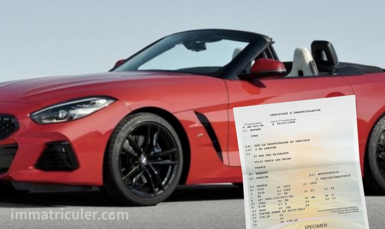 prix carte grise bmw z4-18