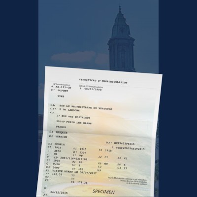 prix carte grise Bois-Colombes 92270