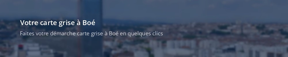 Immatriculation à Boé