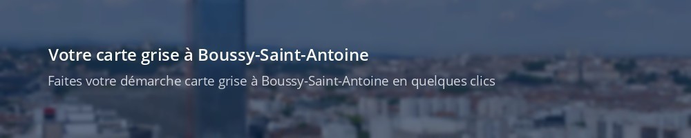 Immatriculation à Boussy-Saint-Antoine