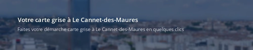 Immatriculation à Le Cannet-des-Maures