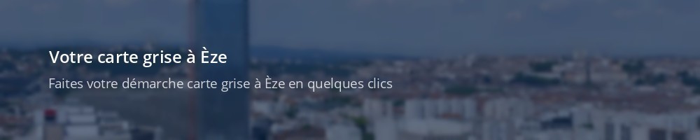 Immatriculation à Èze