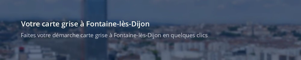 Immatriculation à Fontaine-lès-Dijon
