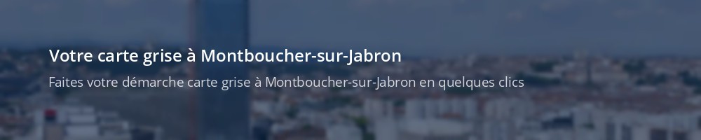 Immatriculation à Montboucher-sur-Jabron