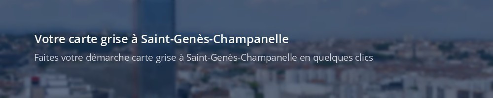 Immatriculation à Saint-Genès-Champanelle