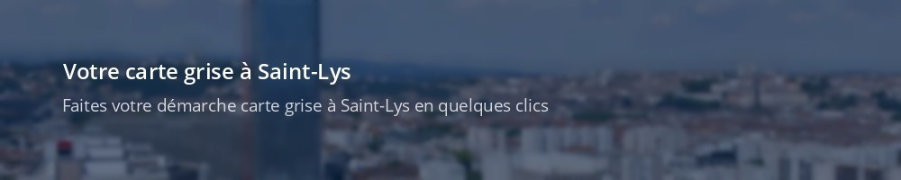 Immatriculation à Saint-Lys