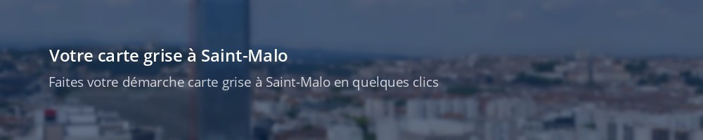 Immatriculation à Saint-Malo