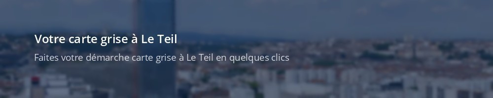 Immatriculation à Le Teil