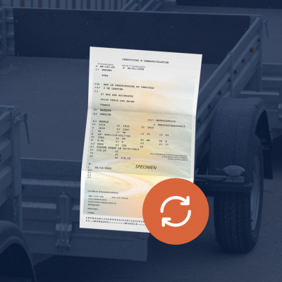 certificat de cession pour une remorque