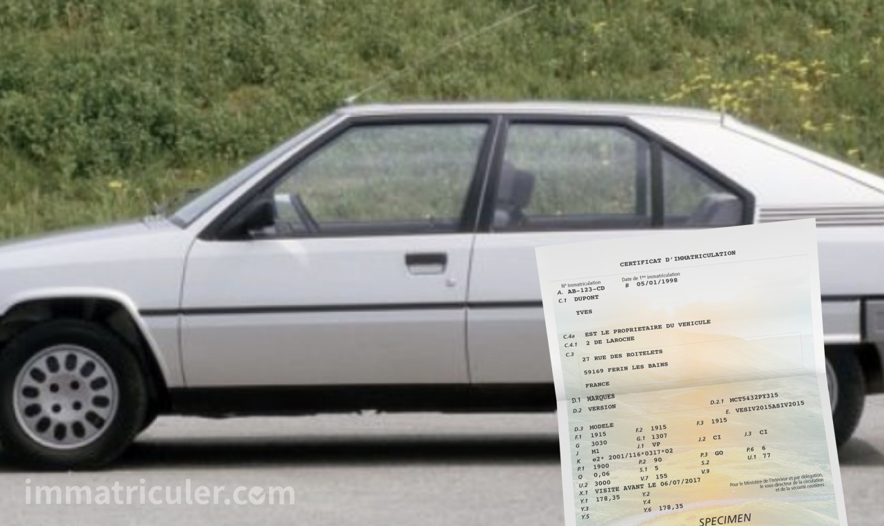 prix carte grise citroen bx-37
