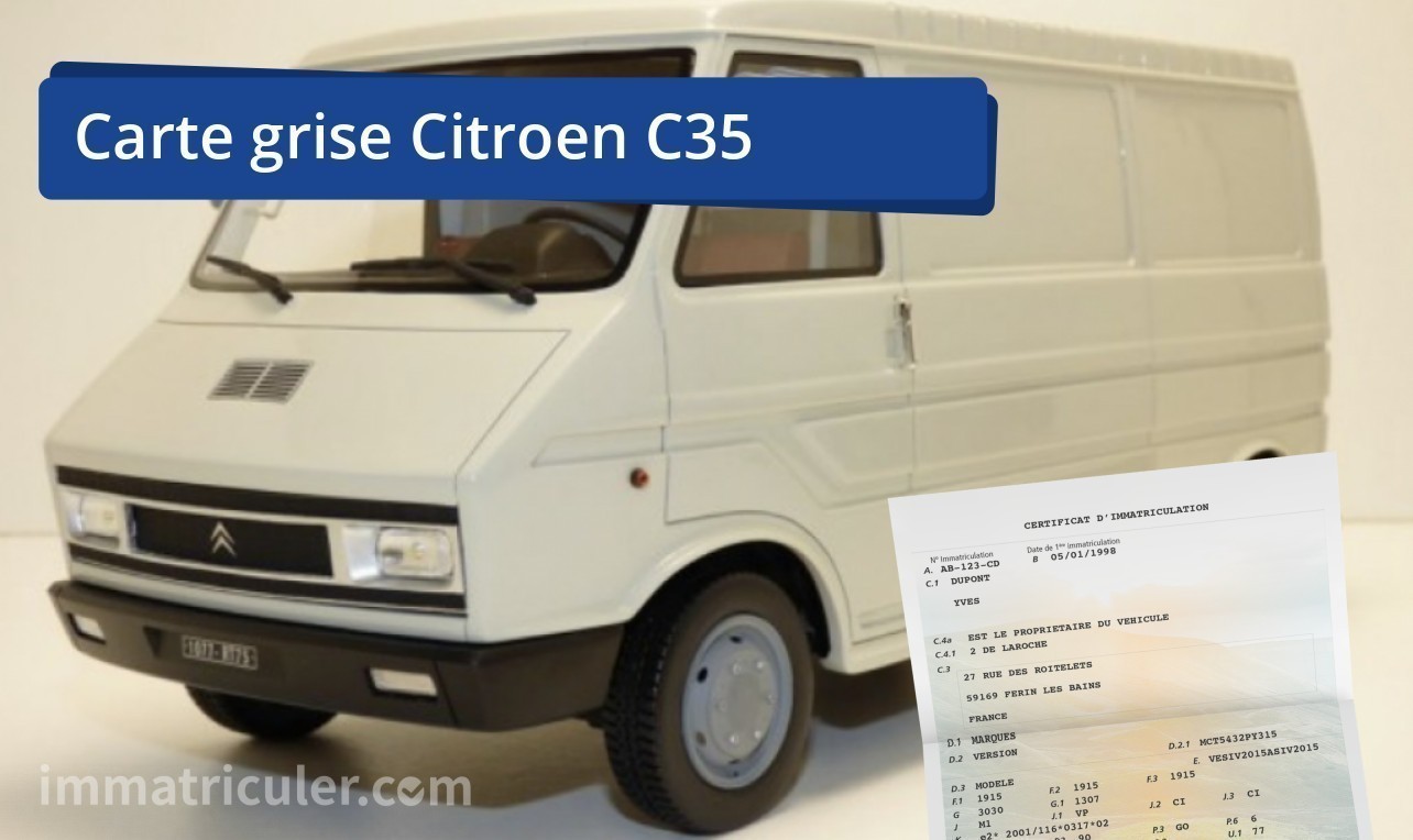 prix carte grise citroen c35-37