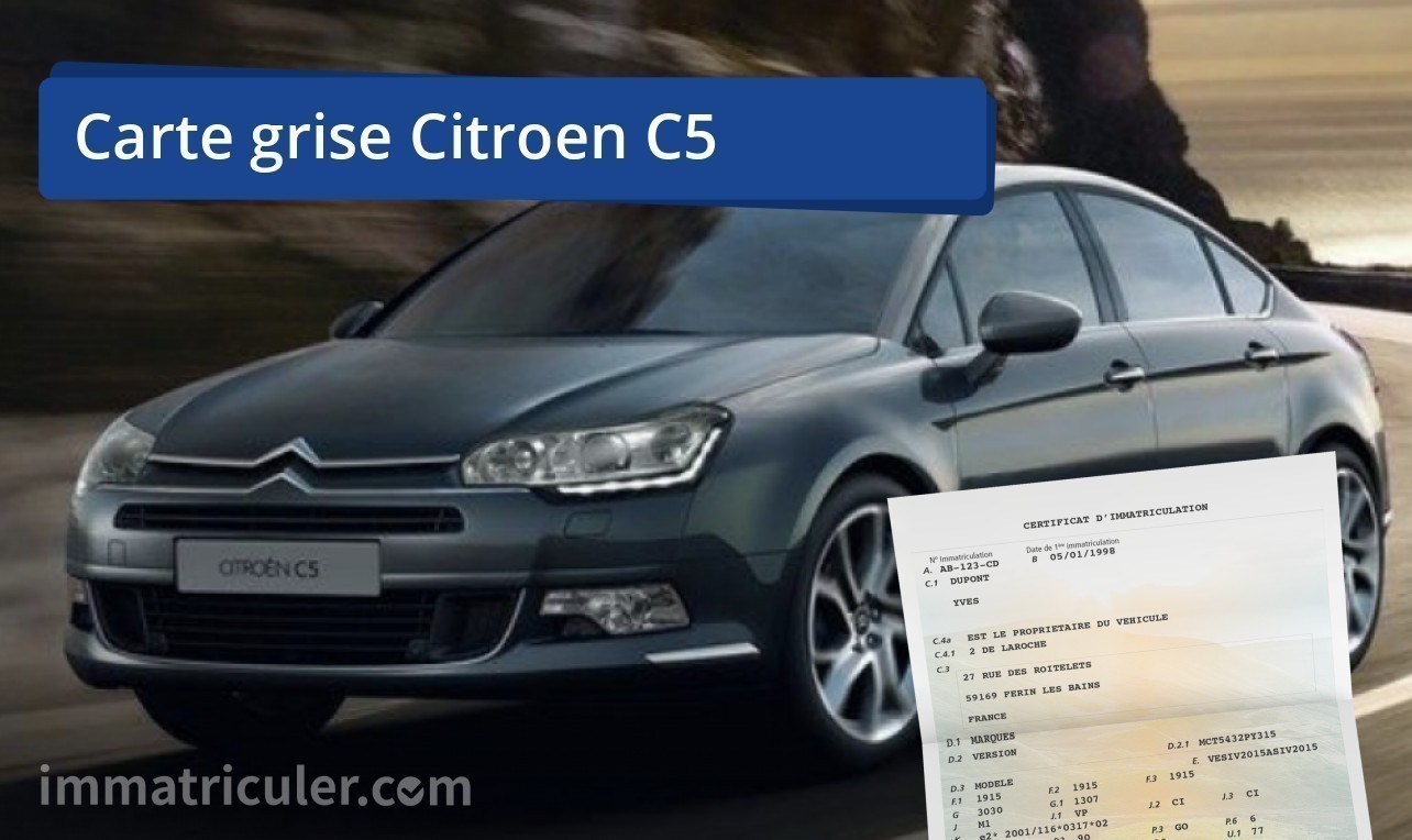 prix carte grise citroen c5-37