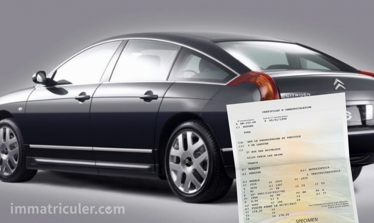 prix carte grise citroen c6-37