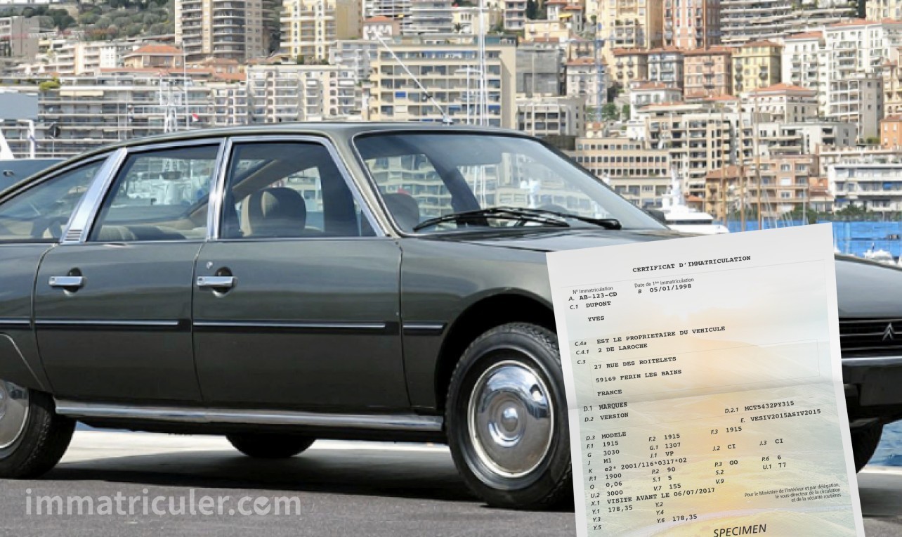 prix carte grise citroen cx-37