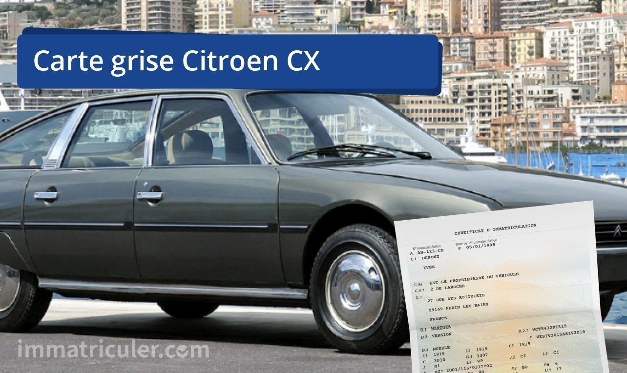 prix carte grise citroen cx-37