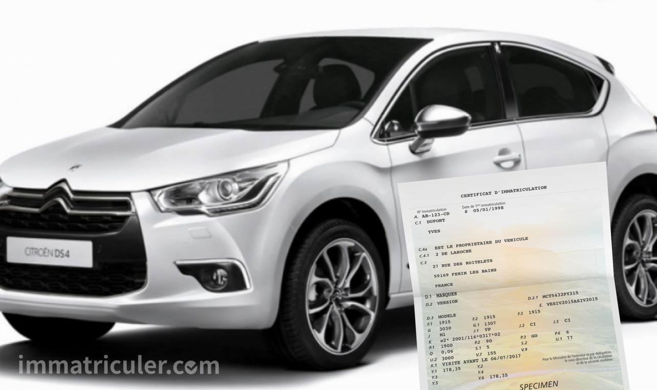 prix carte grise citroen ds4-37