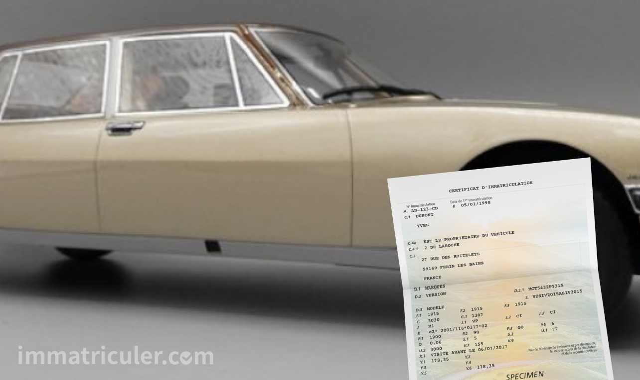 prix carte grise citroen sm-37