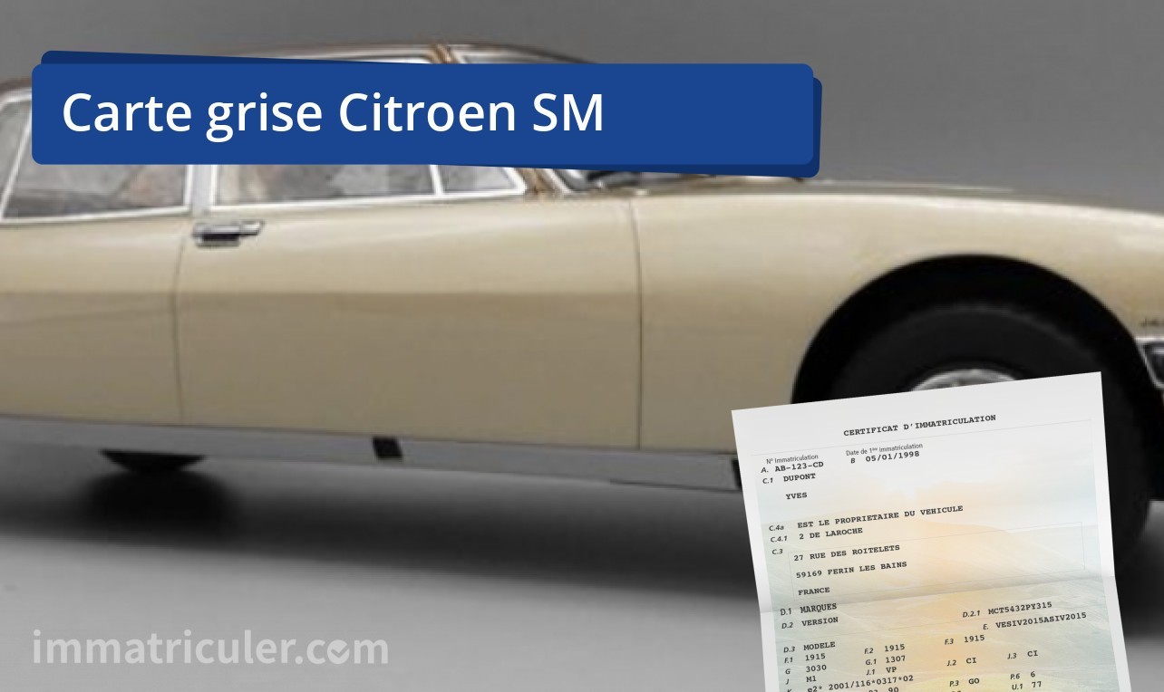 prix carte grise citroen sm-37