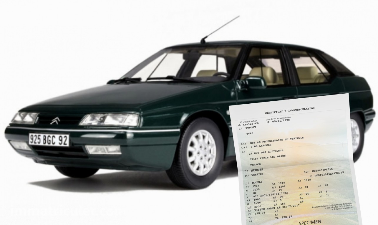 prix carte grise citroen xm-37