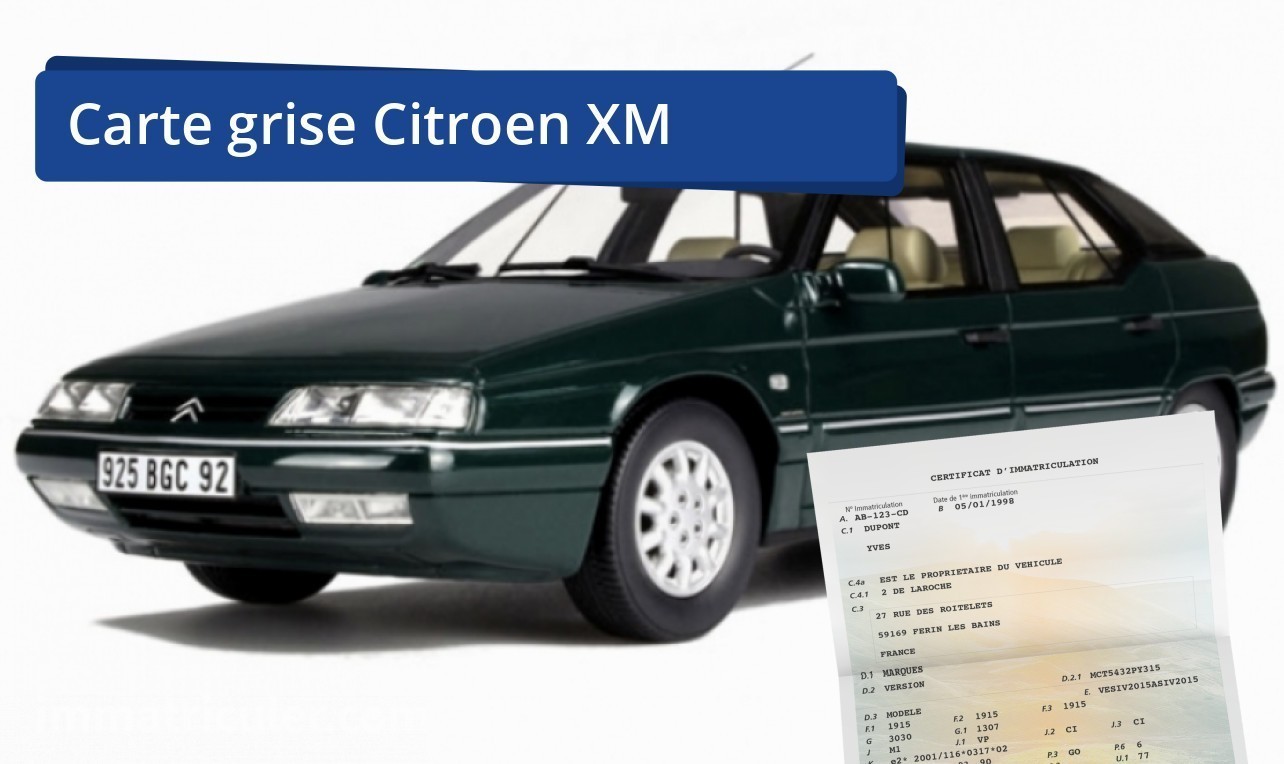 prix carte grise citroen xm-37