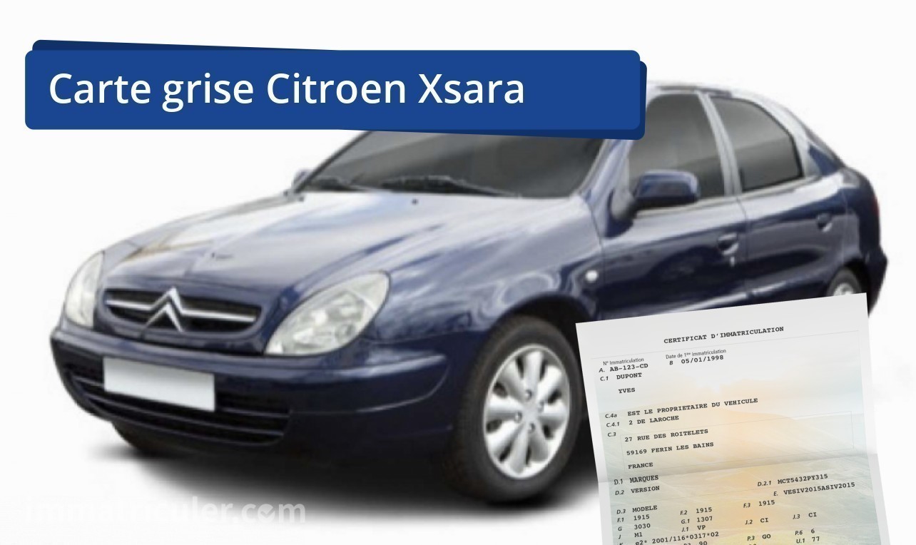 prix carte grise citroen xsara-37
