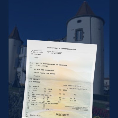 prix carte grise Cournon-d'Auvergne 63800