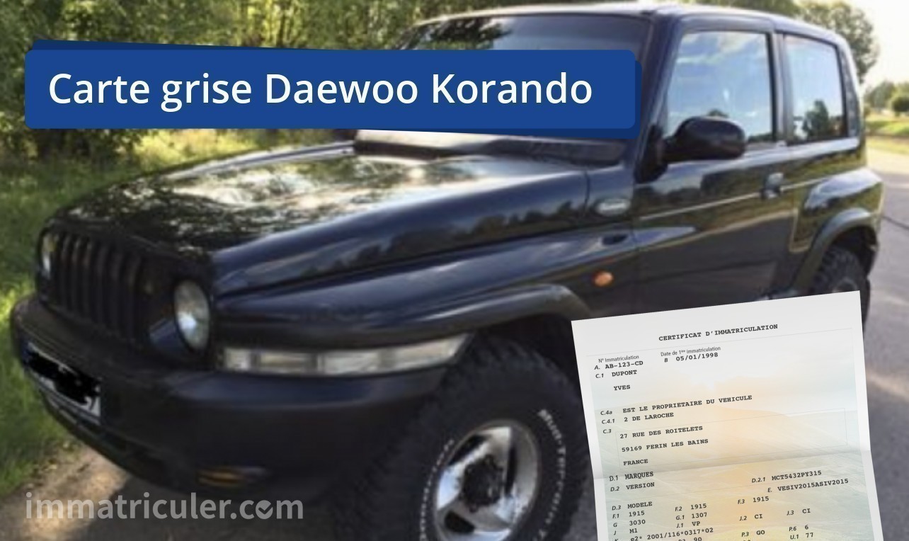 prix carte grise daewoo korando-42
