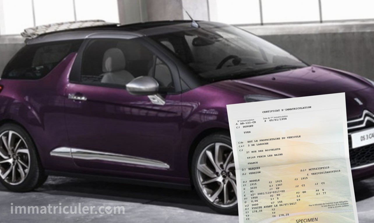 prix carte grise ds 3-3589