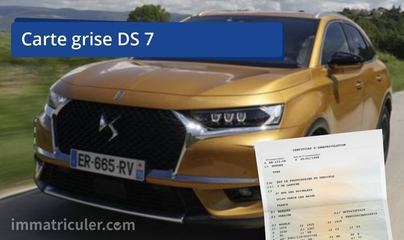 prix carte grise ds 7-3589