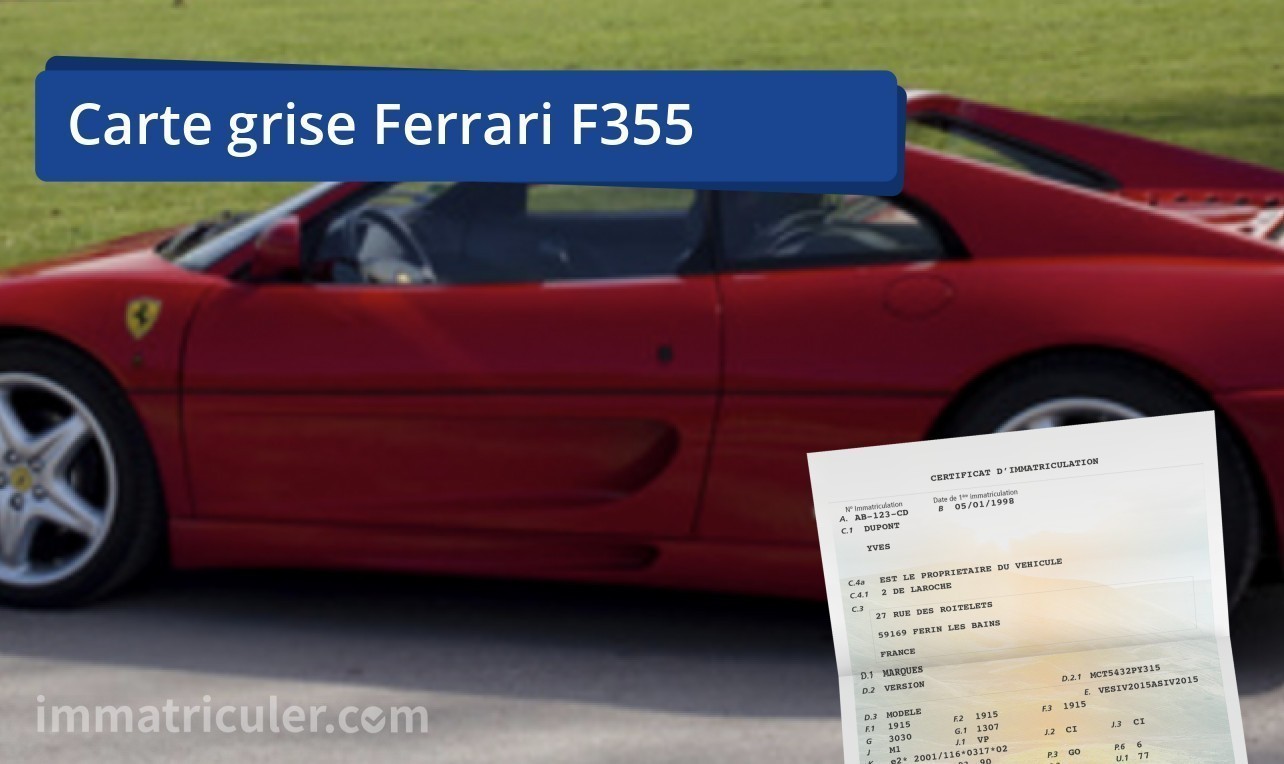 prix carte grise ferrari f355-60